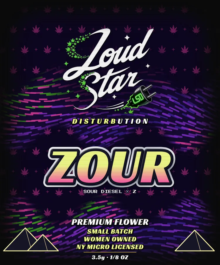 Loud Star Zour 1/8 oz bag, front