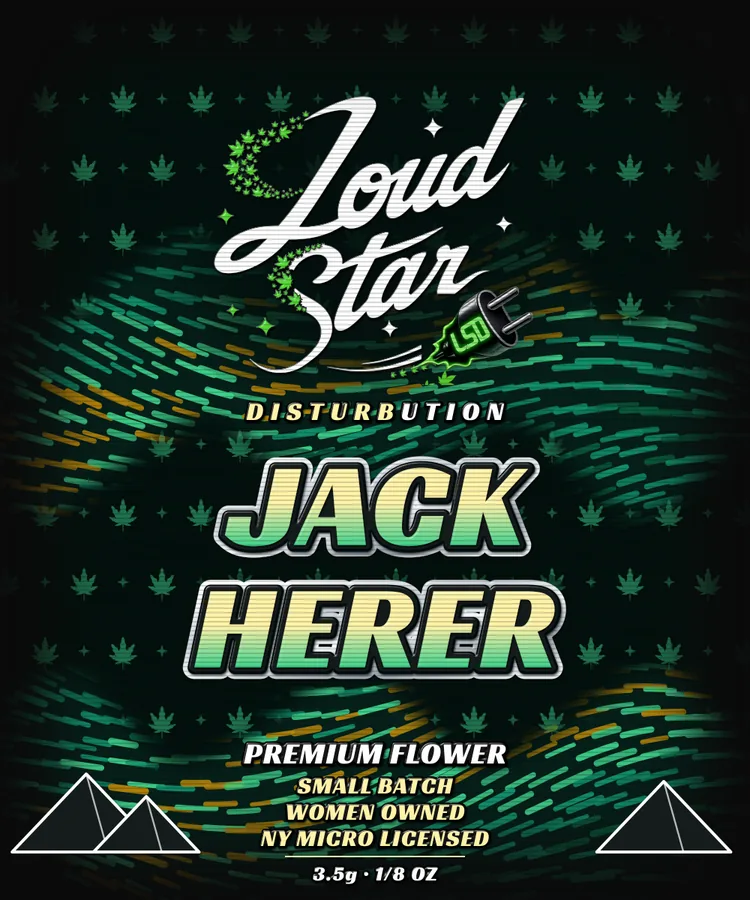 Loud Star Jack Herer 1/8 oz bag, front