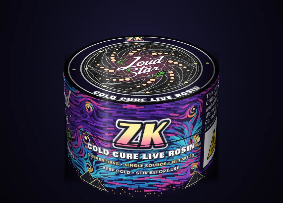 Loud Star ZK cold cure live rosin, 1 g jar