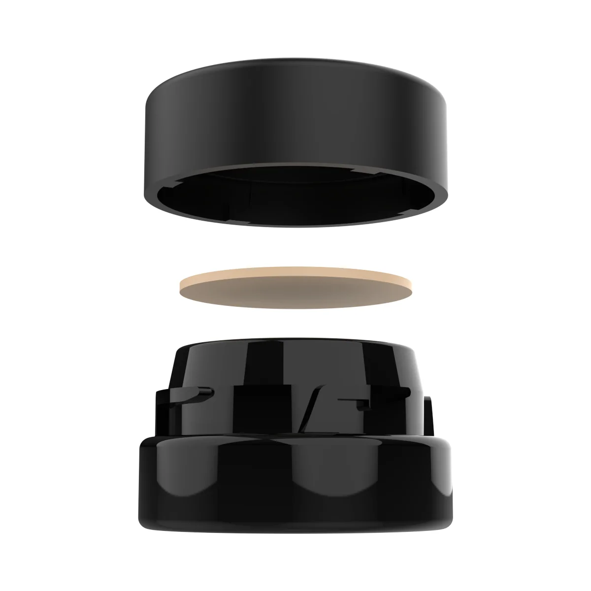Black glass Supercell 5 ml jar with black child-resistant cap